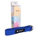 Pasek do jogi yellowSTRAP Yoga  183cm x 3,8cm niebieski