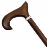 Laska drewniana klasyczna inwalidzka zdobiona pierścieniem