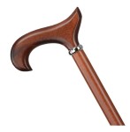 Laska drewniana klasyczna zdobiona pierścieniem palisander