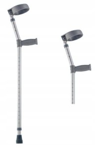 Kule łokciowe z zamkniętą obejmą i miękkim uchwytem - para