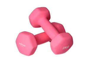 Hantle hantelki ciężarki 2x2kg  yellowDUMBBELL